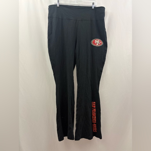 San Francisco 49ers Women’s Sweatpants Joggers Size 2X Black - Picture 2 of 6
